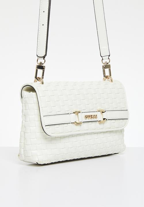 GUESS - Majka crossbody flap - white