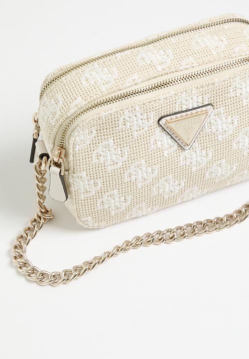 GUESS - Vikky ii camera crossbody - white logo