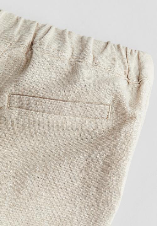 H&M - 3-Piece linen-blend set - light beige 