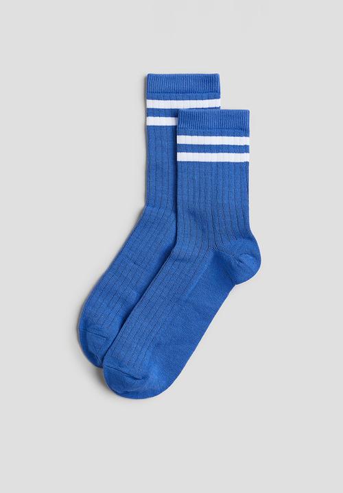 H&M - 7-Pack rib-knit socks - blue orange 