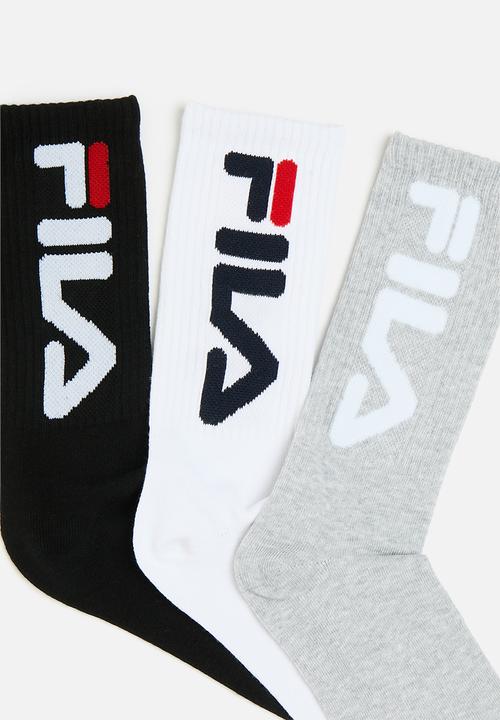 FILA - Mens sandra tube sock 3-pack - multi