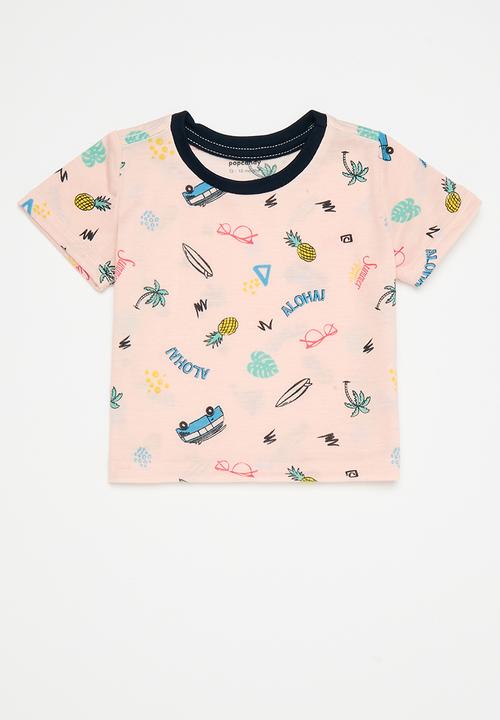 Pop Candy - 2 Pack tee-navy & grey