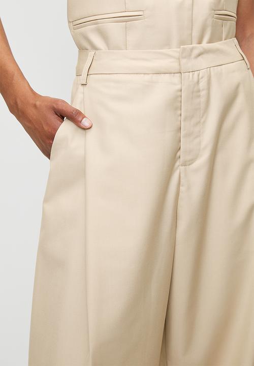 Superbalist - Co-ord midrise wide leg - neutral