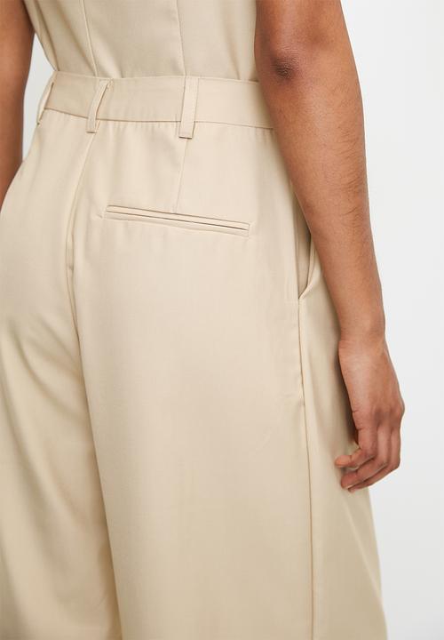 Superbalist - Co-ord midrise wide leg - neutral