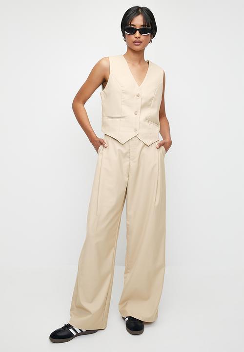 Superbalist - Co-ord midrise wide leg - neutral