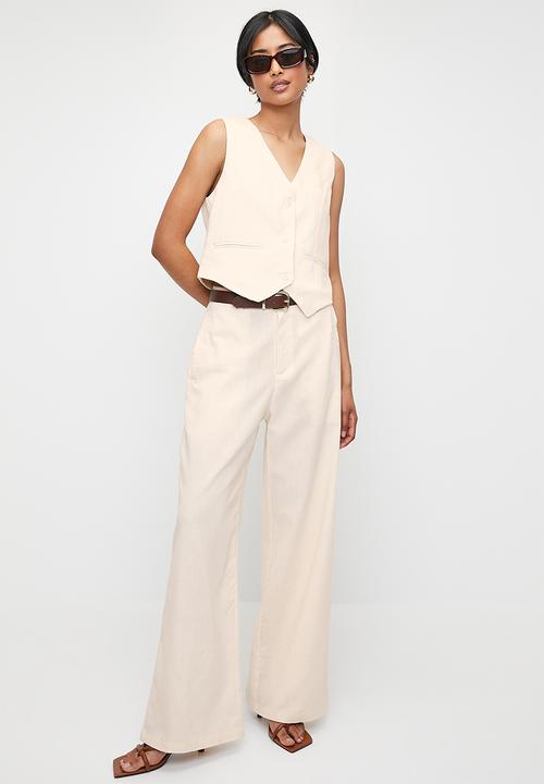 Superbalist - Co-ord linen waistcoat - stone
