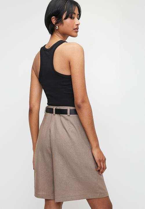 Superbalist - Co-ord linen blend walk shorts - taupe