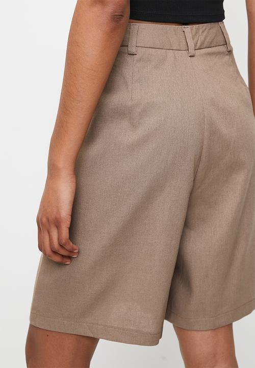 Superbalist - Co-ord linen blend walk shorts - taupe
