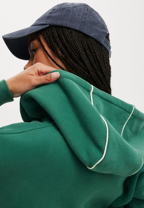 Cotton On - Plush Essential Cropped Zip Through - Sporty Green