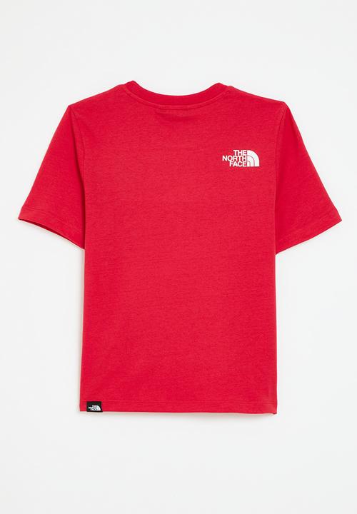 The North Face - Teen short sleeve simple dome tee - red