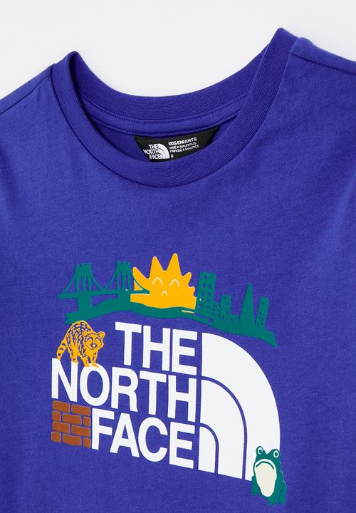 The North Face - Kid Trail Map Graphic Short Sleeve Tee - Blue
