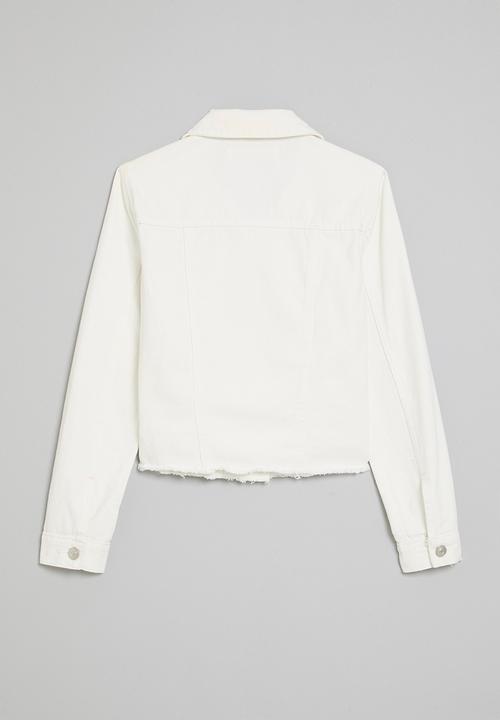 Supré  - Cut off denim jacket -white
