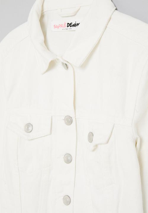Supré  - Cut off denim jacket -white
