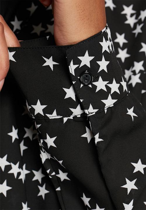 Glamorous - Star Print Pussy Bow Blouse