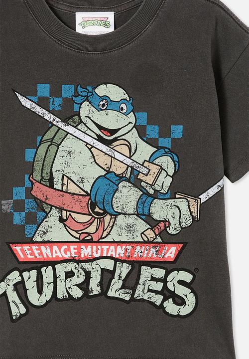 Cotton On - License drop shoulder short sleeve tee - lcn nic phantom/tmnt shell