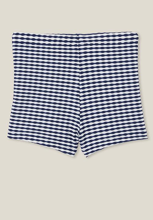 Cotton On - Billy boyleg swim trunk - in the navy/texture stripe
