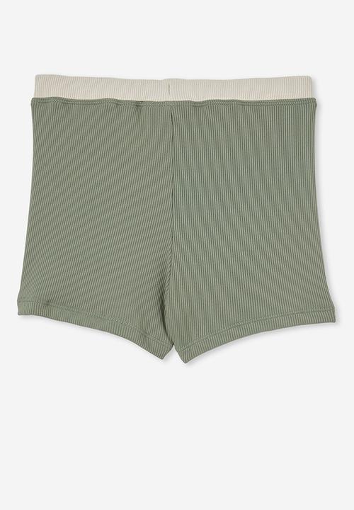 Cotton On - Billy boyleg swim trunk - swag green/rainy day splice