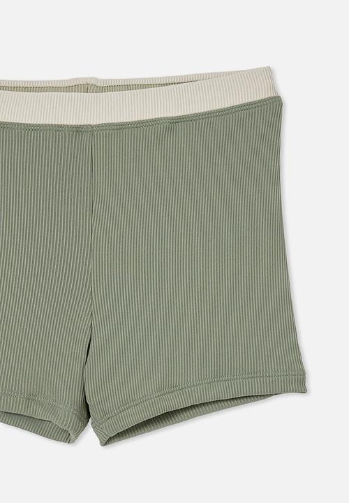 Cotton On - Billy boyleg swim trunk - swag green/rainy day splice