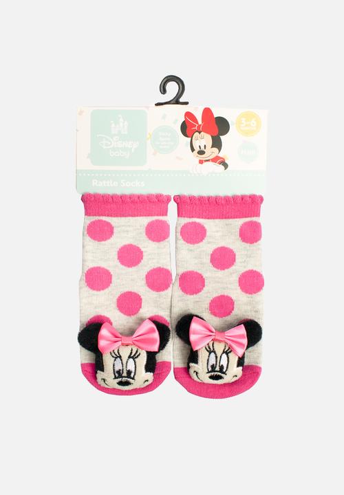 Character Group - Minnie mouse rattle socks - pink
