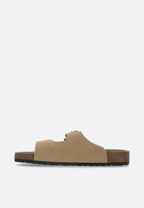 Pop Candy - Double buckle slides - beige