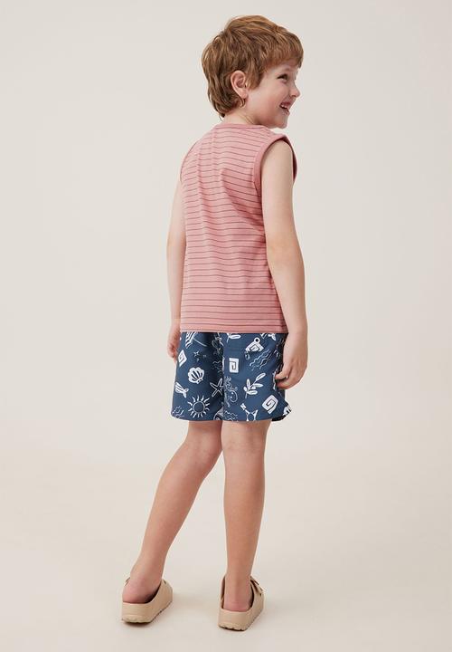 Cotton On - Bailey board short - stargazer/santorini
