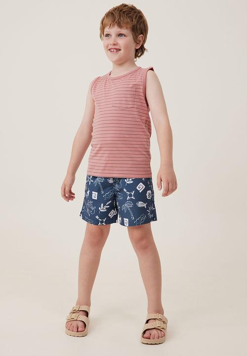 Cotton On - Bailey board short - stargazer/santorini