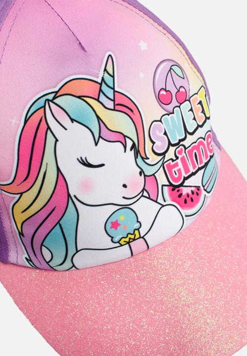 Character Group - Sweet unicorn peak cap - pink