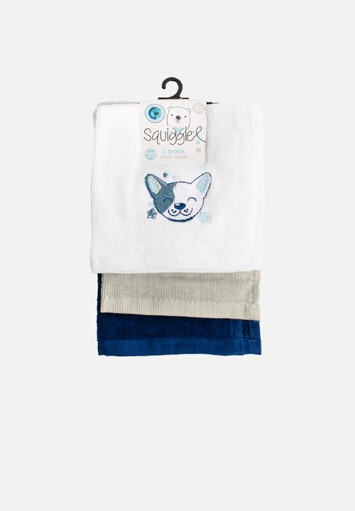 Character Group - Doggy 3 pack face cloth - multi