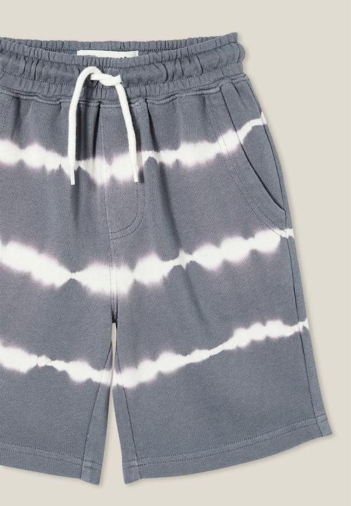 Cotton On - Harlow longline fleece short - steel/vanilla tie dye