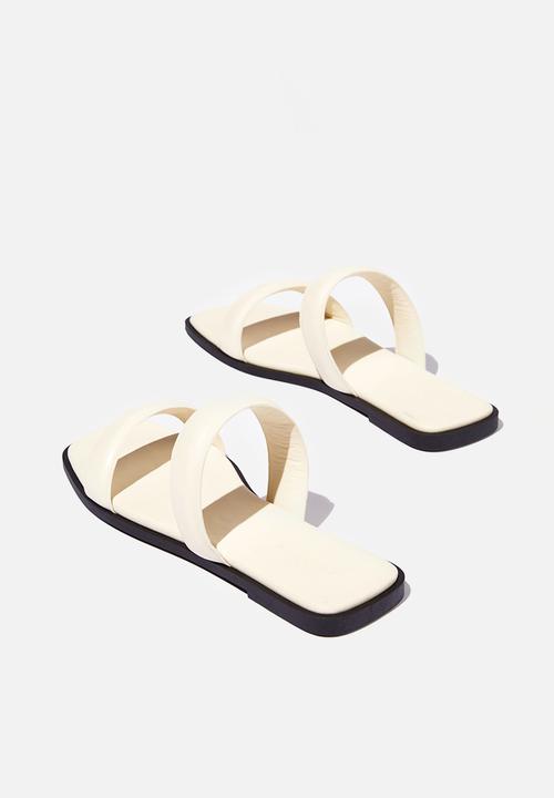 Cotton On - Palma padded slide - ecru smooth