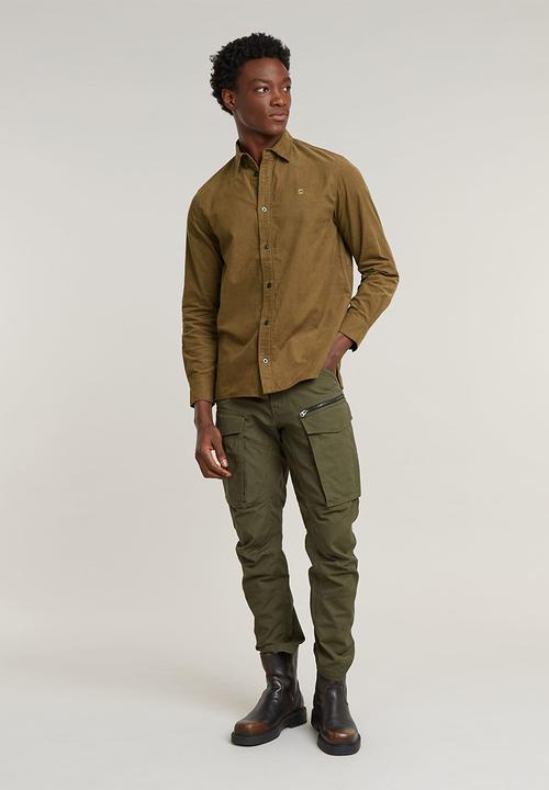 G-STAR - Clean Regular Shirt long sleeve - kangaroo