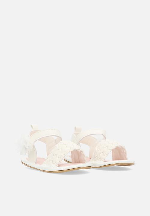Pop Candy - Braided sandals-white