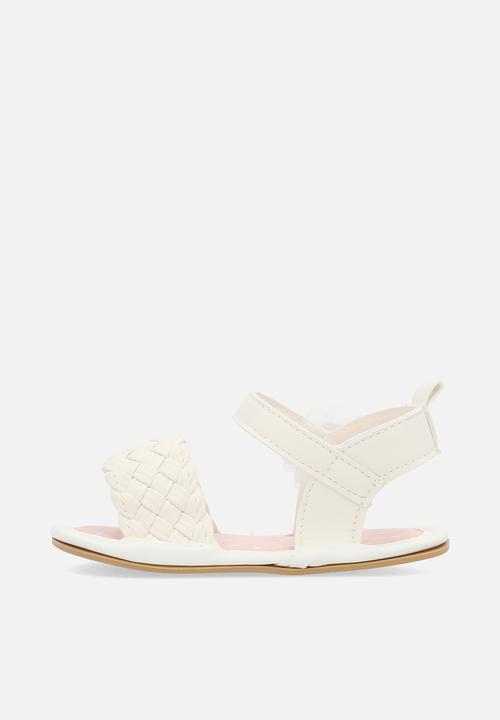 Pop Candy - Braided sandals-white