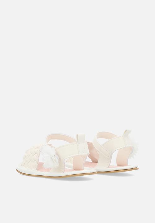 Pop Candy - Braided sandals-white