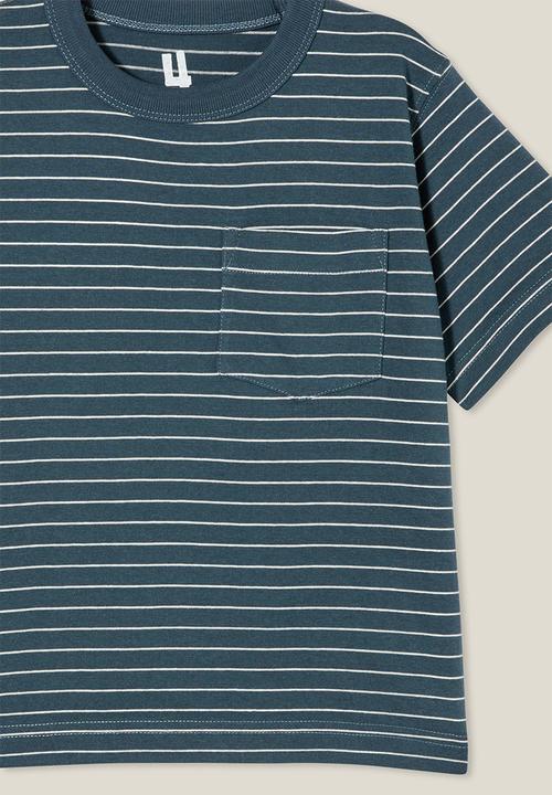 Cotton On - The essential short sleeve tee - stargazer/vanilla stripe