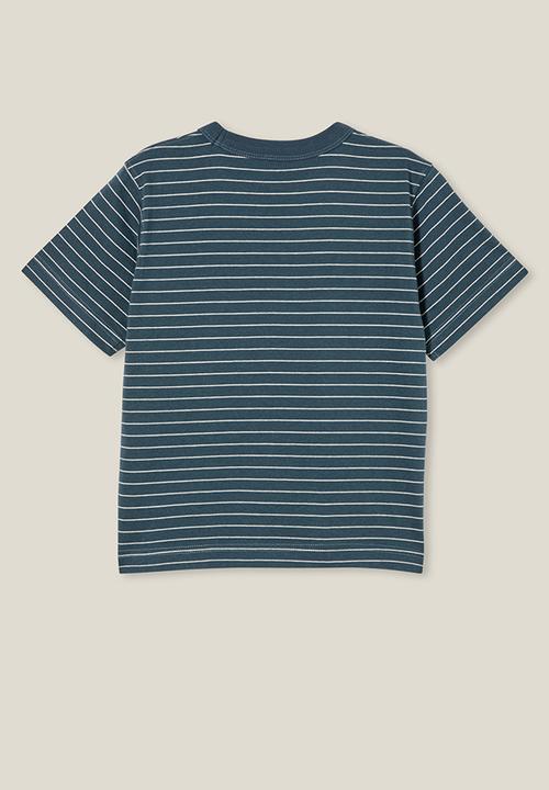 Cotton On - The essential short sleeve tee - stargazer/vanilla stripe