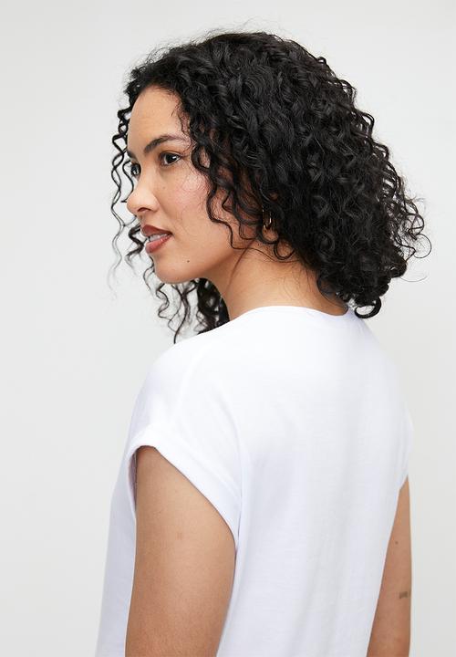edit - Embroidered tee - white