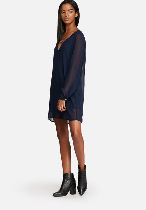 dailyfriday - Chiffon Long Sleeve Dress