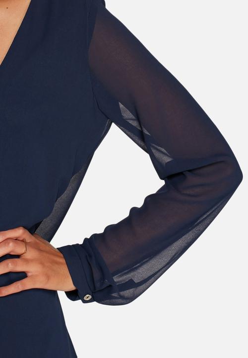 dailyfriday - Chiffon Long Sleeve Dress