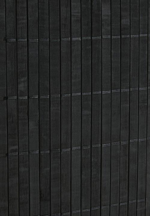 Bathroom Solutions - Bamboo Laundry Basket Black