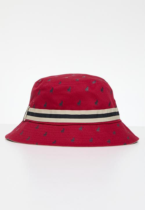 POLO - Monogram Reversible Bucket - Ash Stone/Red Bark
