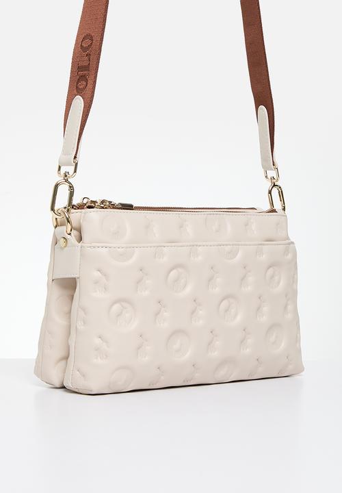 POLO - Luna double zip sling bag - ecru