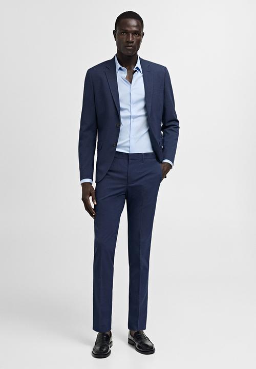MANGO - Trousers paris - medium blue