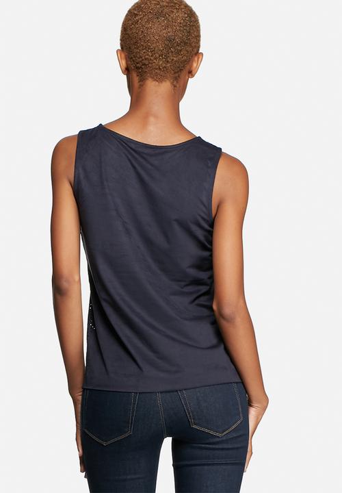 ONLY - Macy Faux Suede Lazercut Top