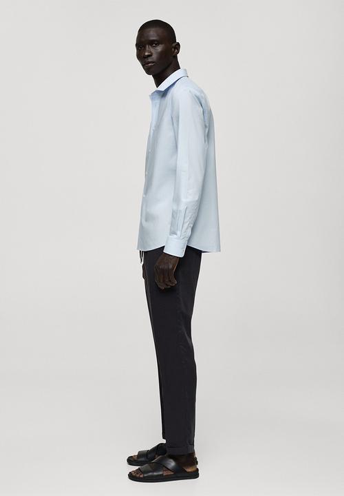 MANGO - Shirt como - sky-blue