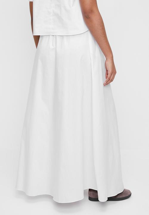 Superbalist - Co-ord poplin maxi skirt - white