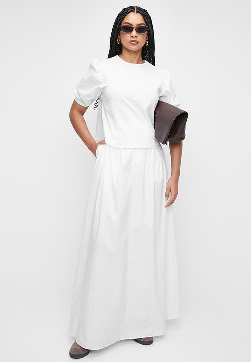 Superbalist - Co-ord poplin maxi skirt - white