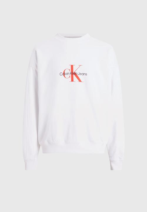Calvin Klein - Archival Monologo Crew Neck - Bright White