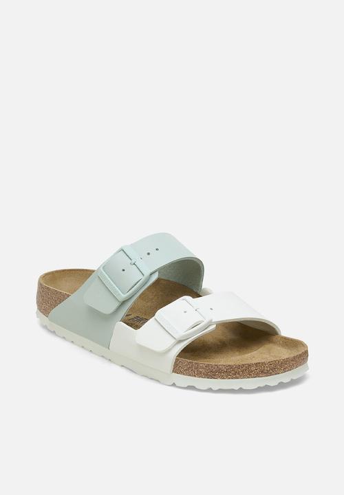 Birkenstock - Arizona split narrow - white & surf green