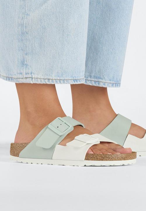 Birkenstock - Arizona split narrow - white & surf green